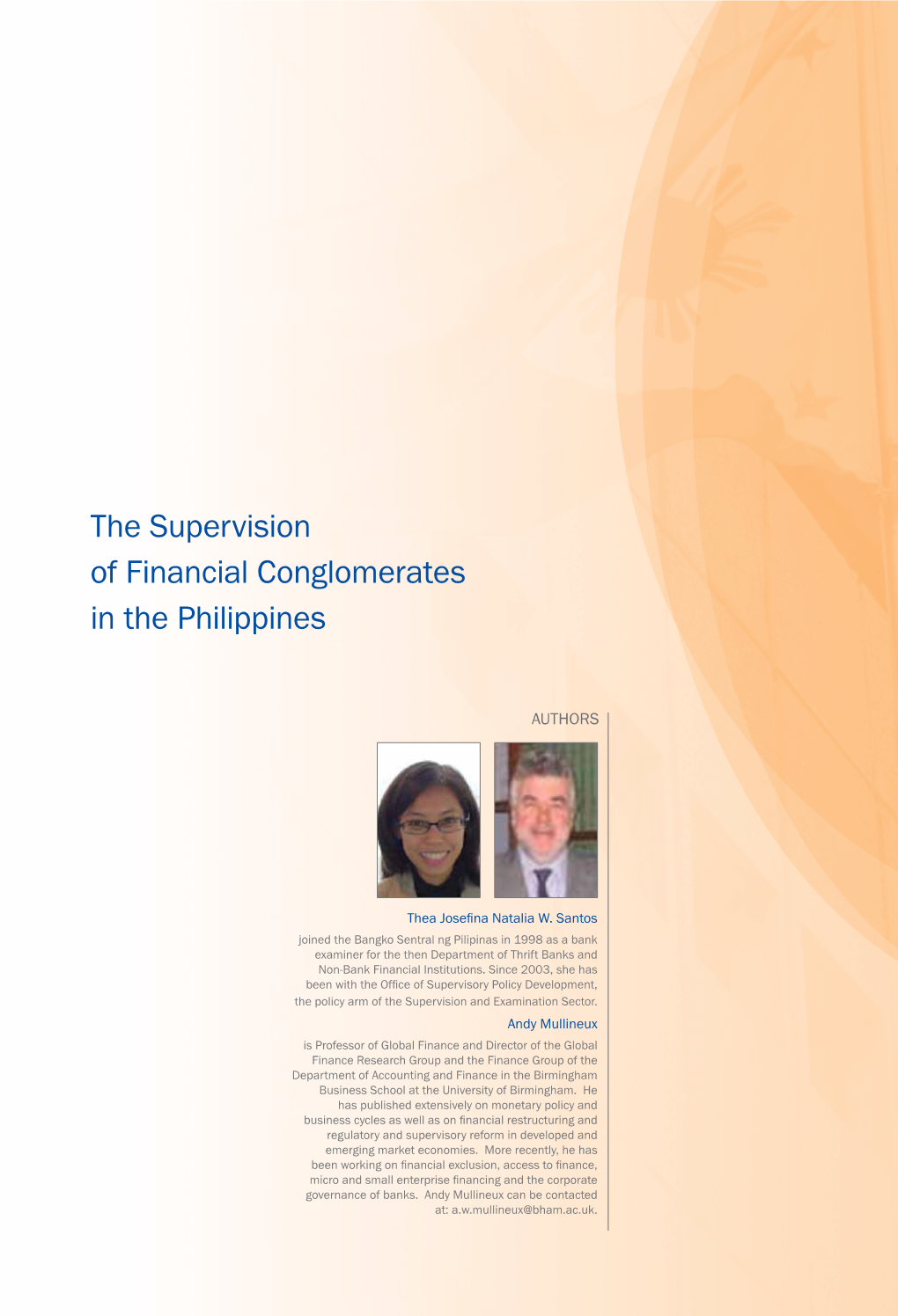 The Supervision of Financial Conglomerates in the Philippines