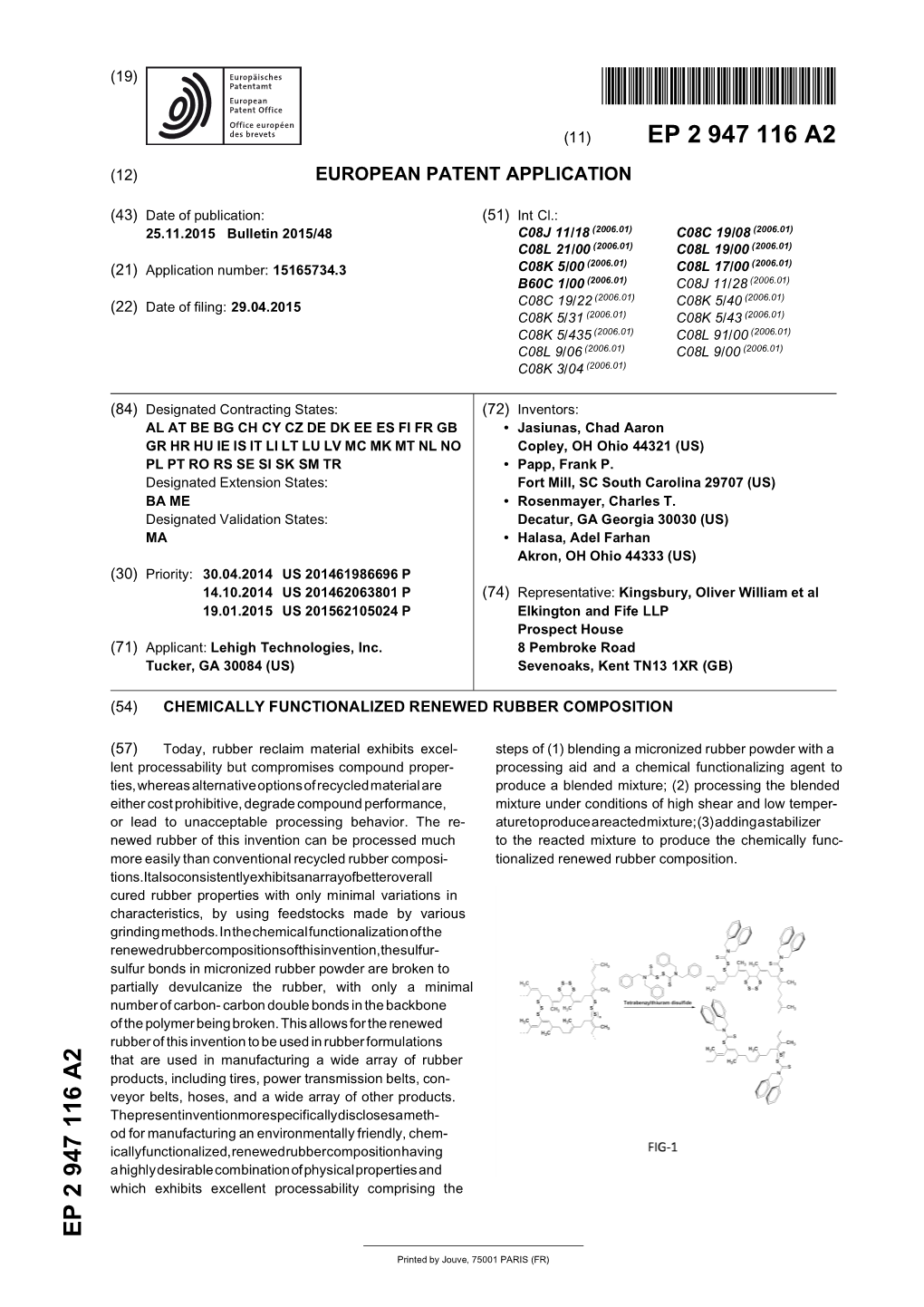 Chemically Functionalized Renewed Rubber Composition