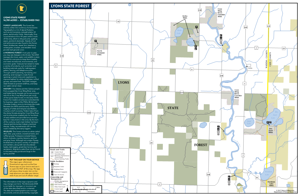 Lyons State Forest Map and Guide