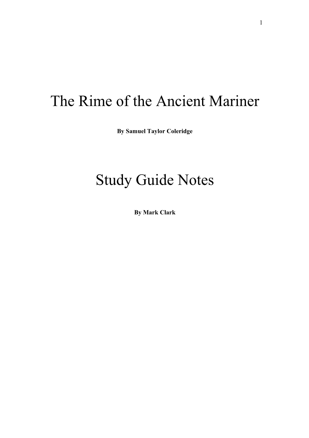 The Rime of the Ancient Mariner- by Samuel Taylor Coleridge