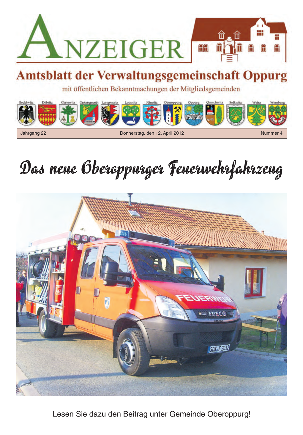 Das Neue Oberoppurger Feuerwehrfahrzeug