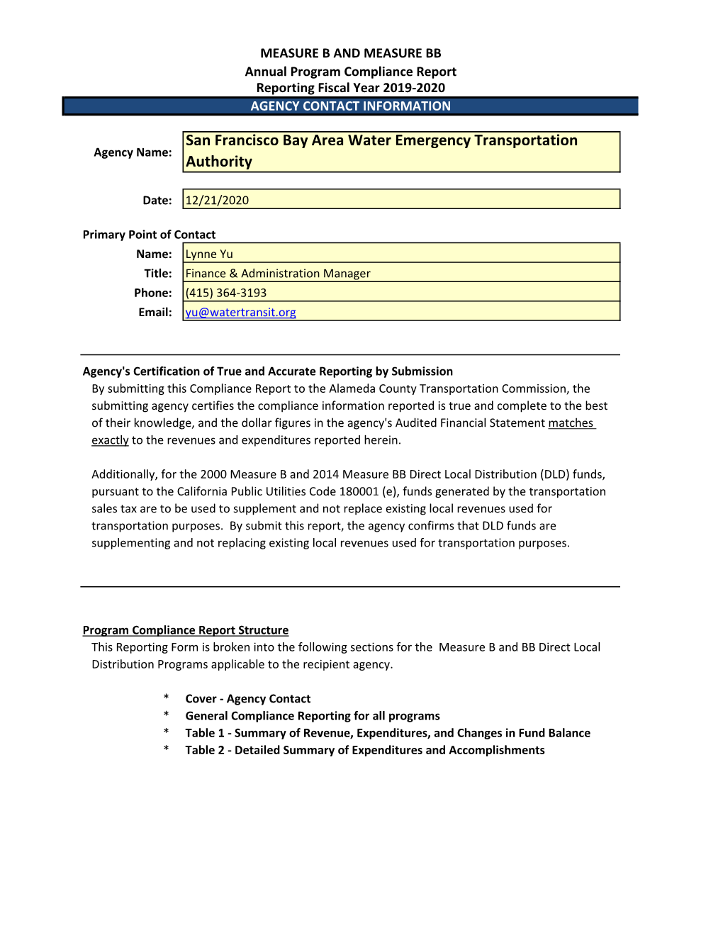 San Francisco Bay Area Water Emergency Transportation Authority