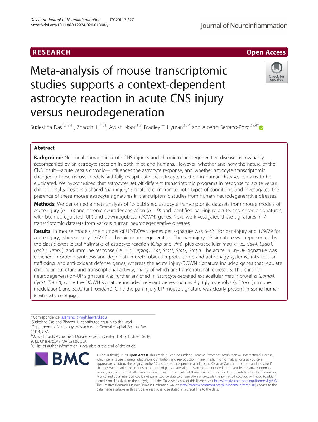 Meta-Analysis of Mouse Transcriptomic Studies Supports a Context