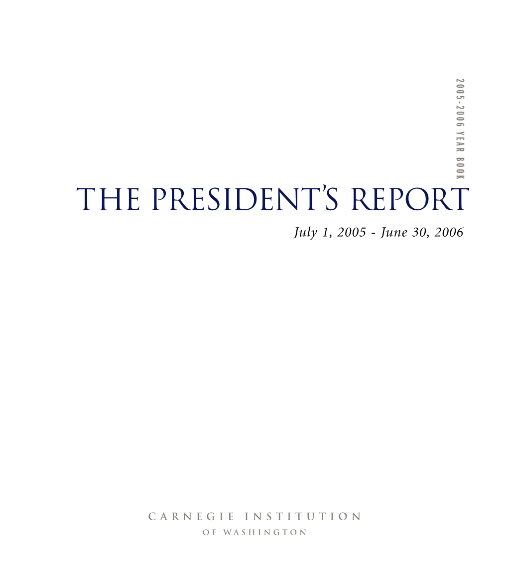 The President's Report