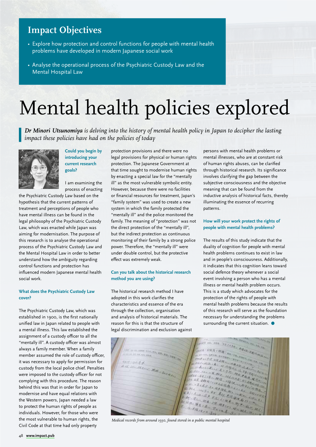 Logical Structure of Acceptance and Exclusion in the History of Mental Health and Welfare