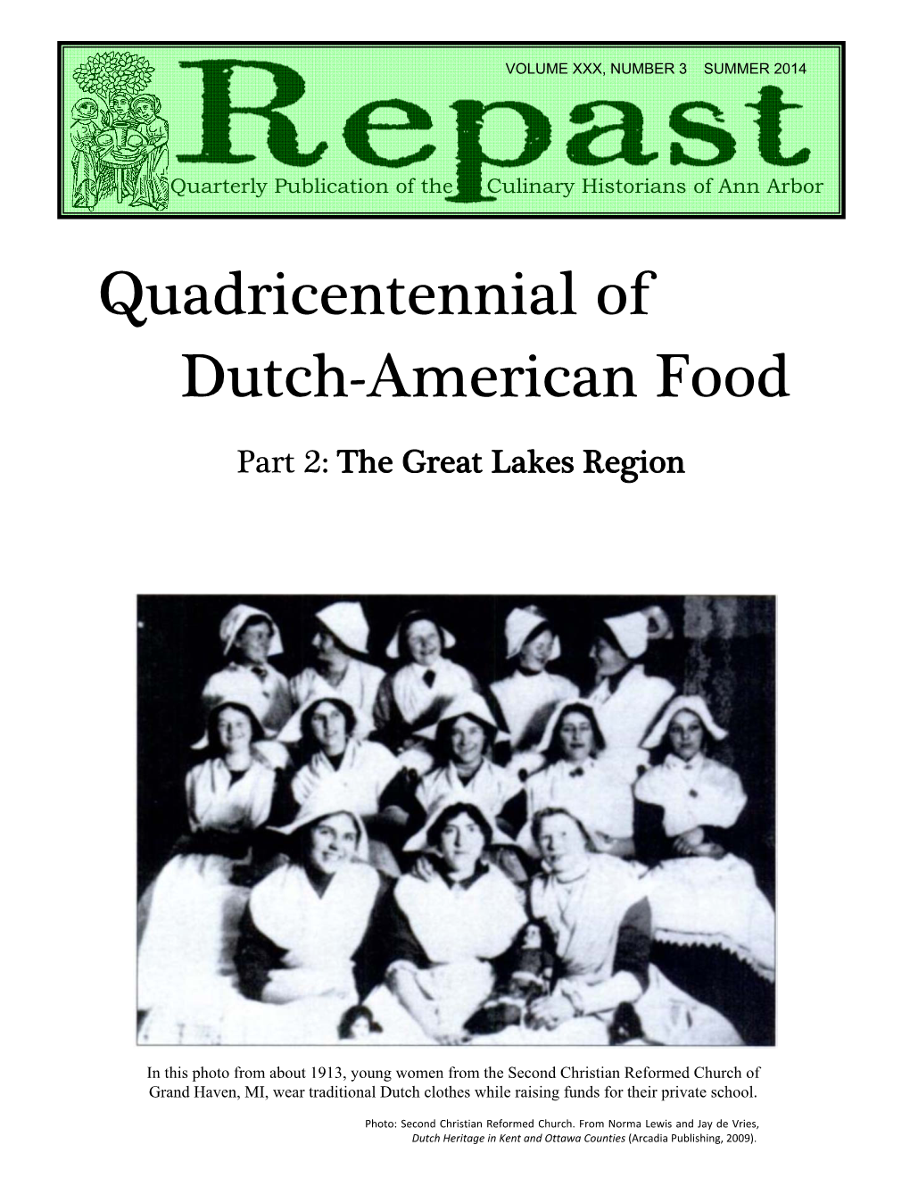 Quadricentennial of Dutch-American Food