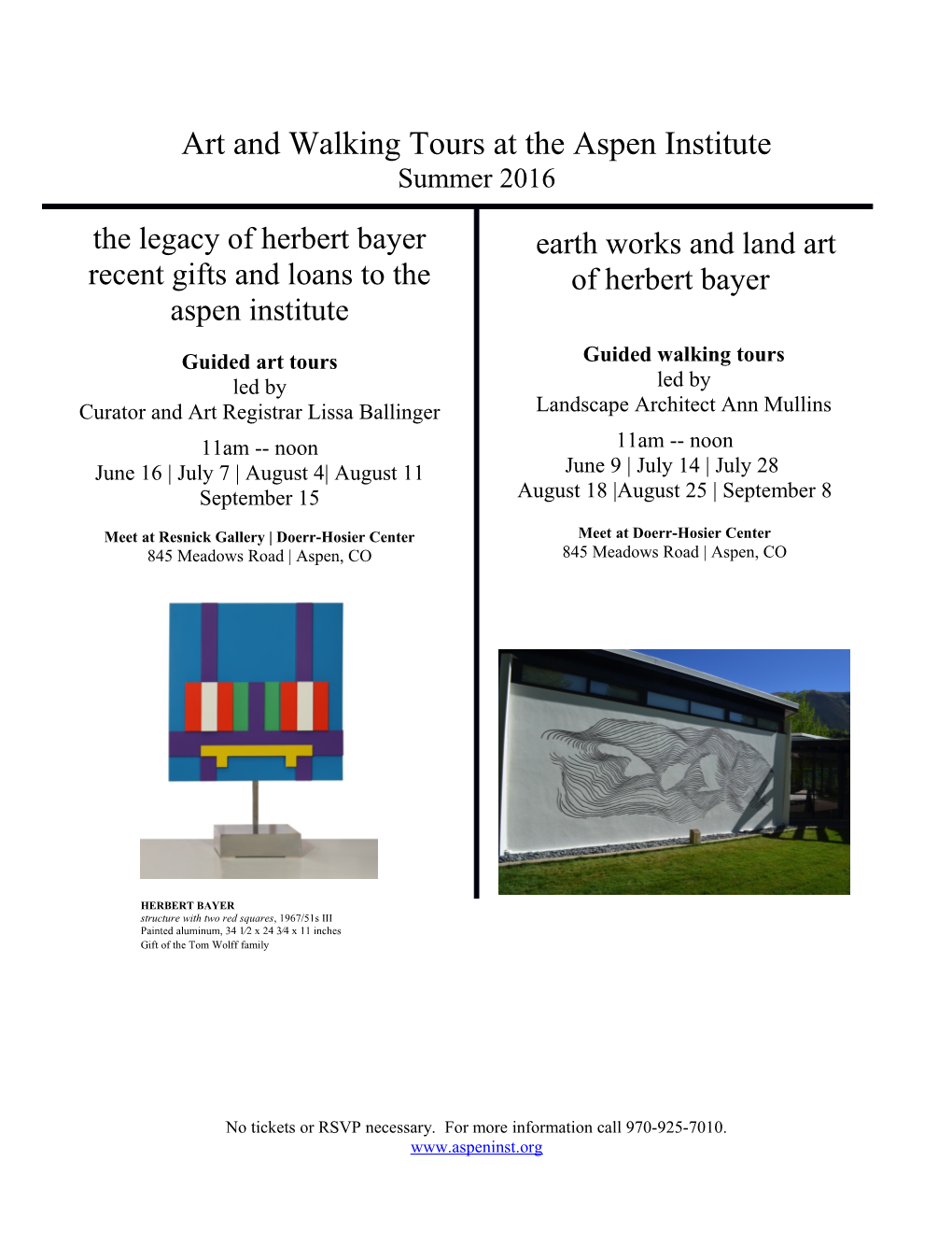 Art and Walking Tours at the Aspen Institute