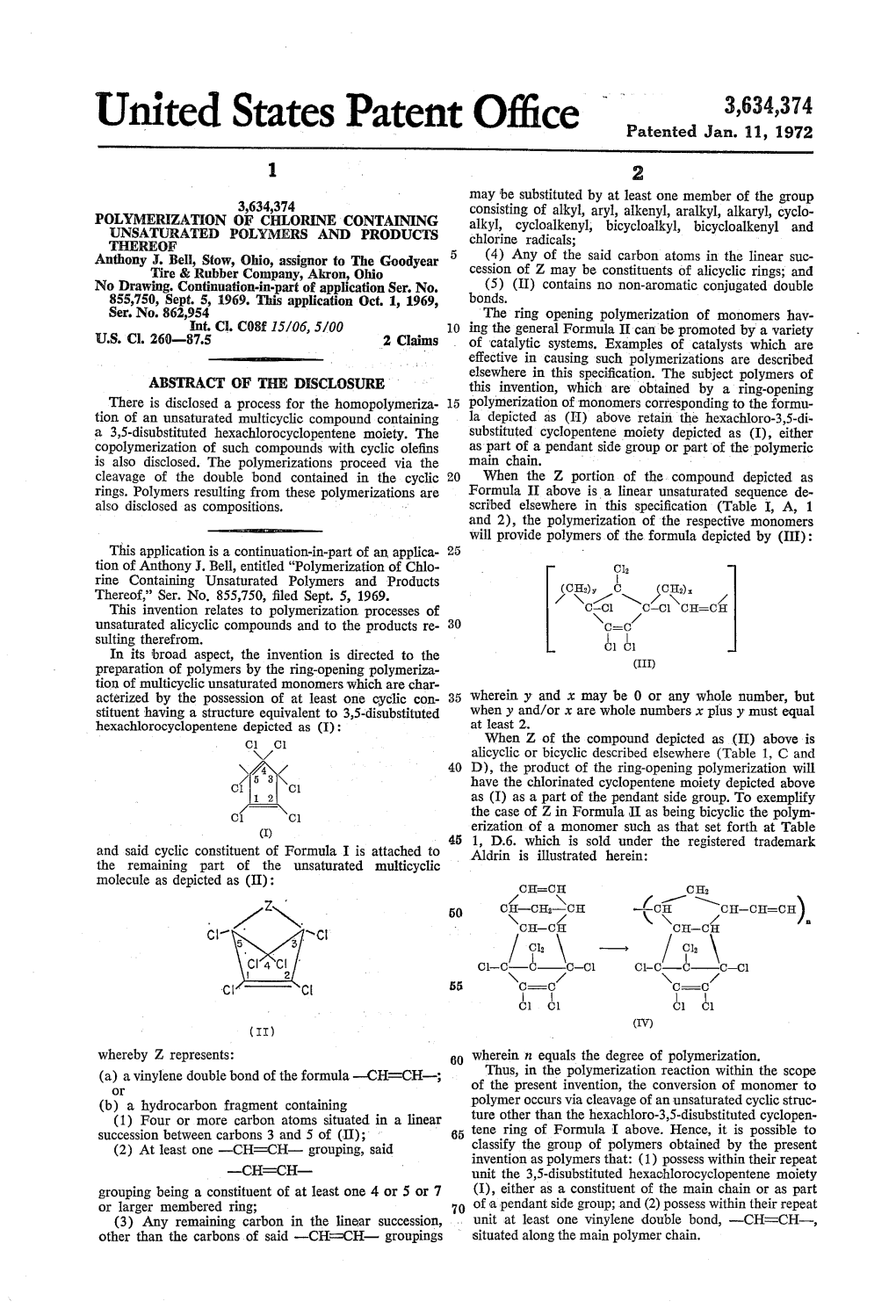 United States Patent Office Patented Jan