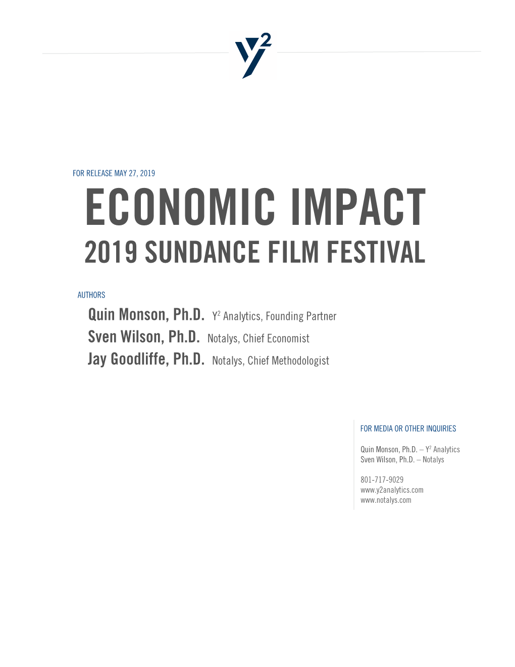 Read the 2019 Sundance Film Festival Economic Impact Report