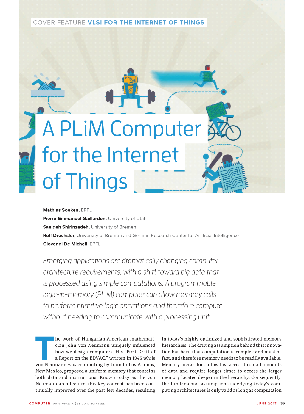 A Plim Computer for the Internet of Things, in Computer
