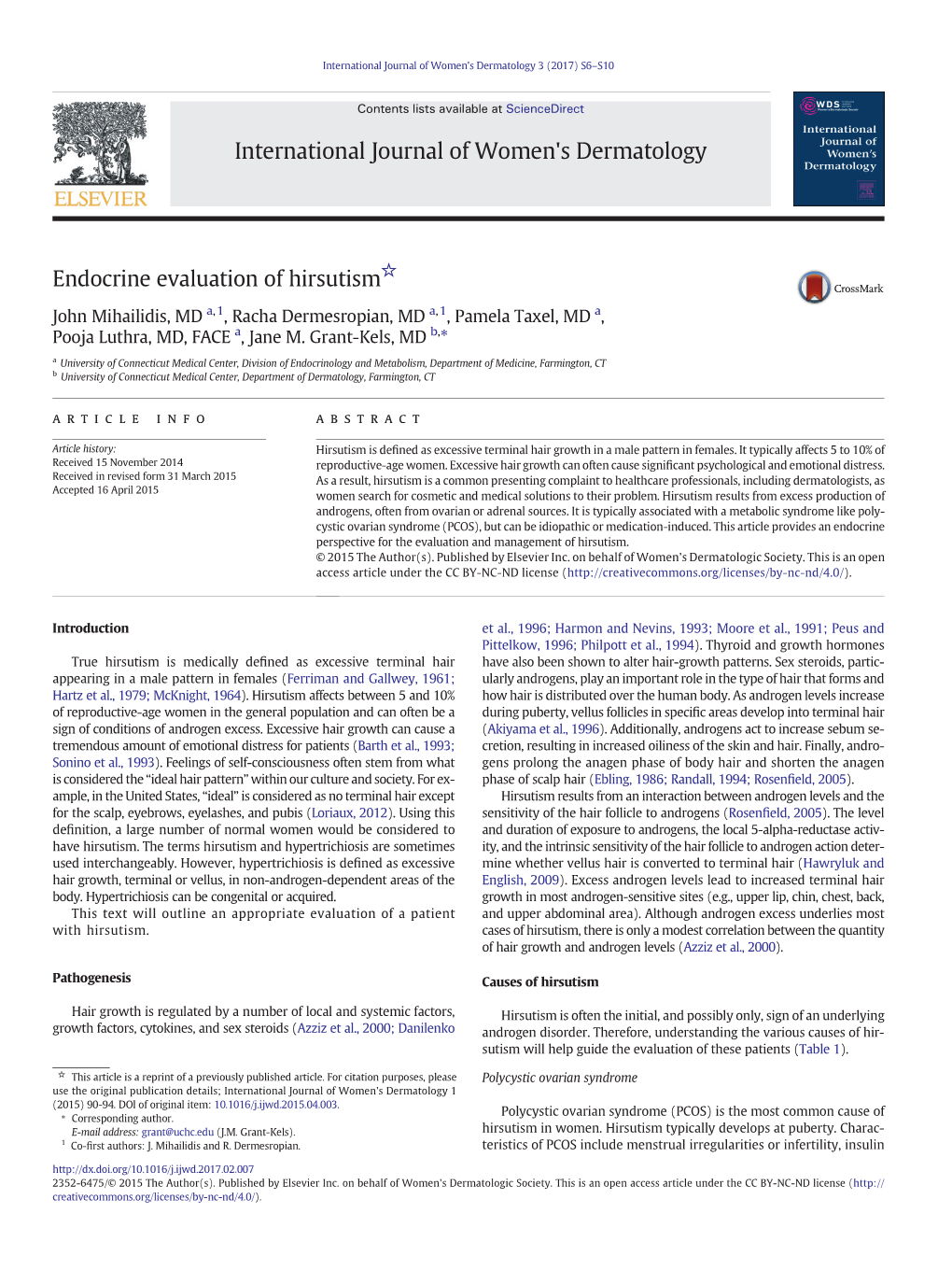 Endocrine Evaluation of Hirsutism