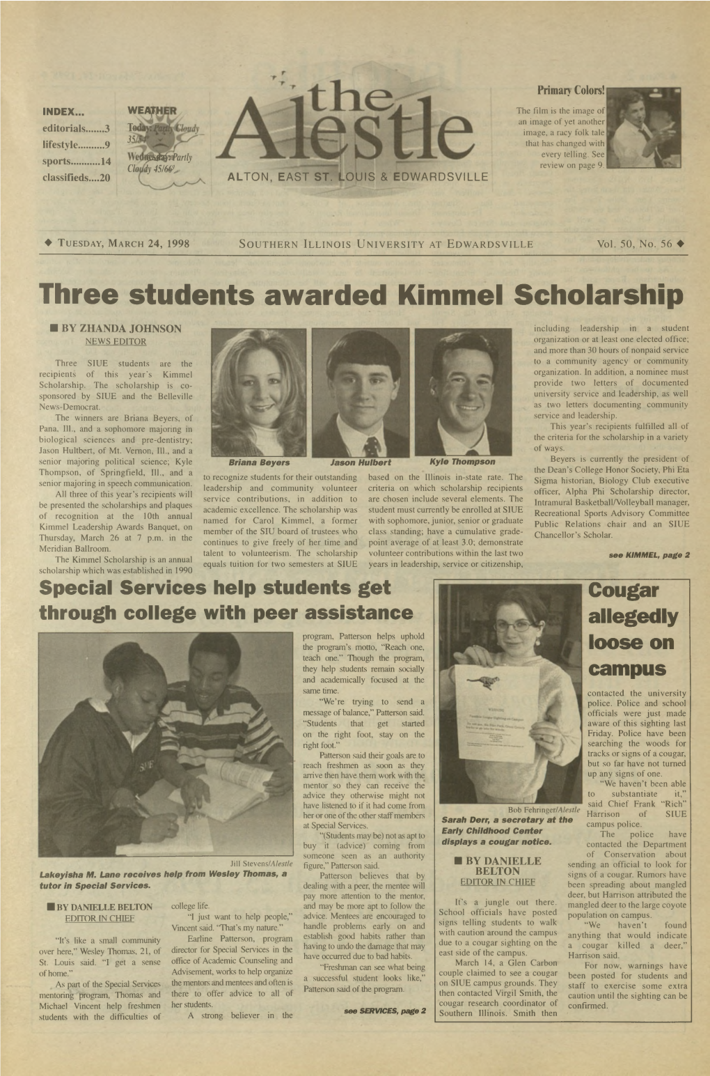 Three Students Awarded Kimmel Scholarship