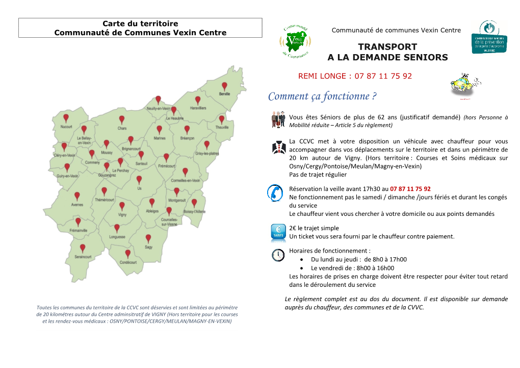 Téléchargez Le Dépliant Comprenant Le Règlement Du Transport À La Demande