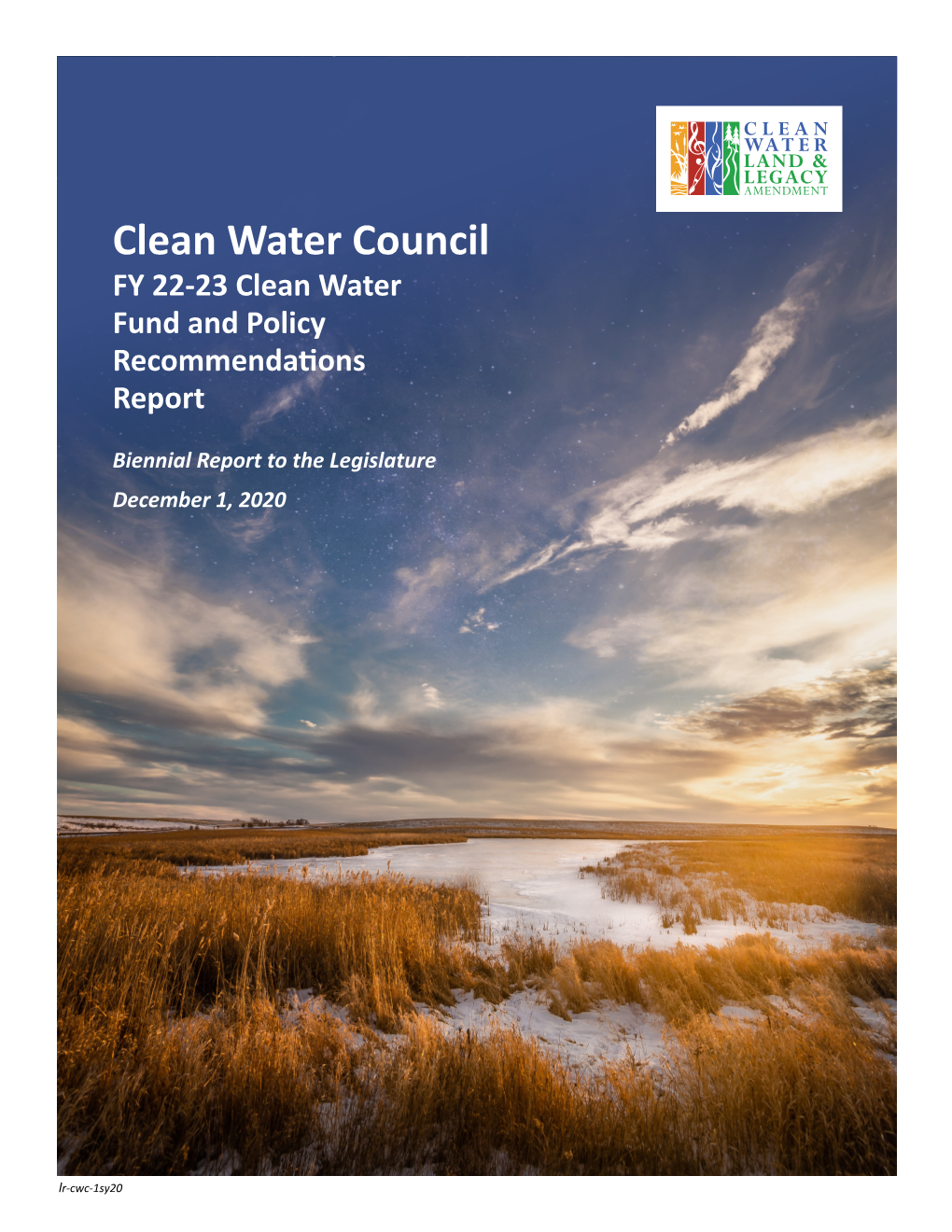 FY 22-23 Clean Water Fund and Policy Recommendations Report