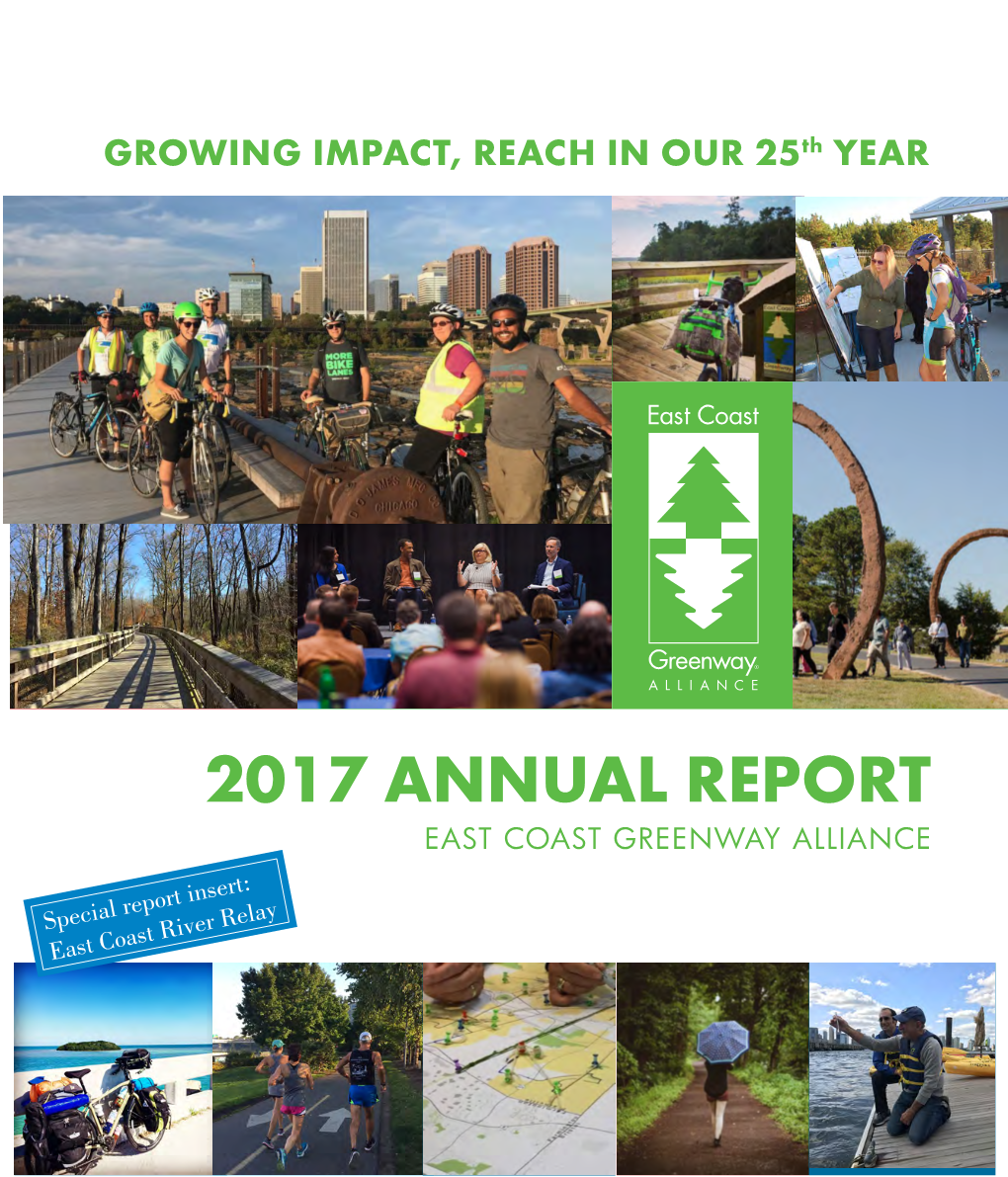 2017 Annual Report East Coast Greenway Alliance