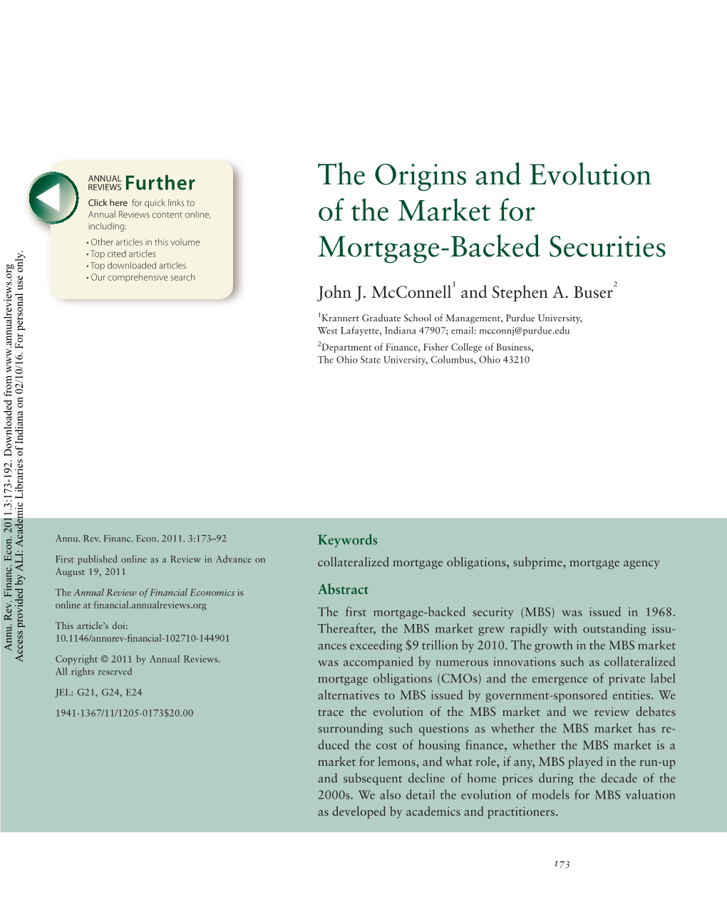 The Origins and Evolution of the Market for Mortgage-Backed Securities