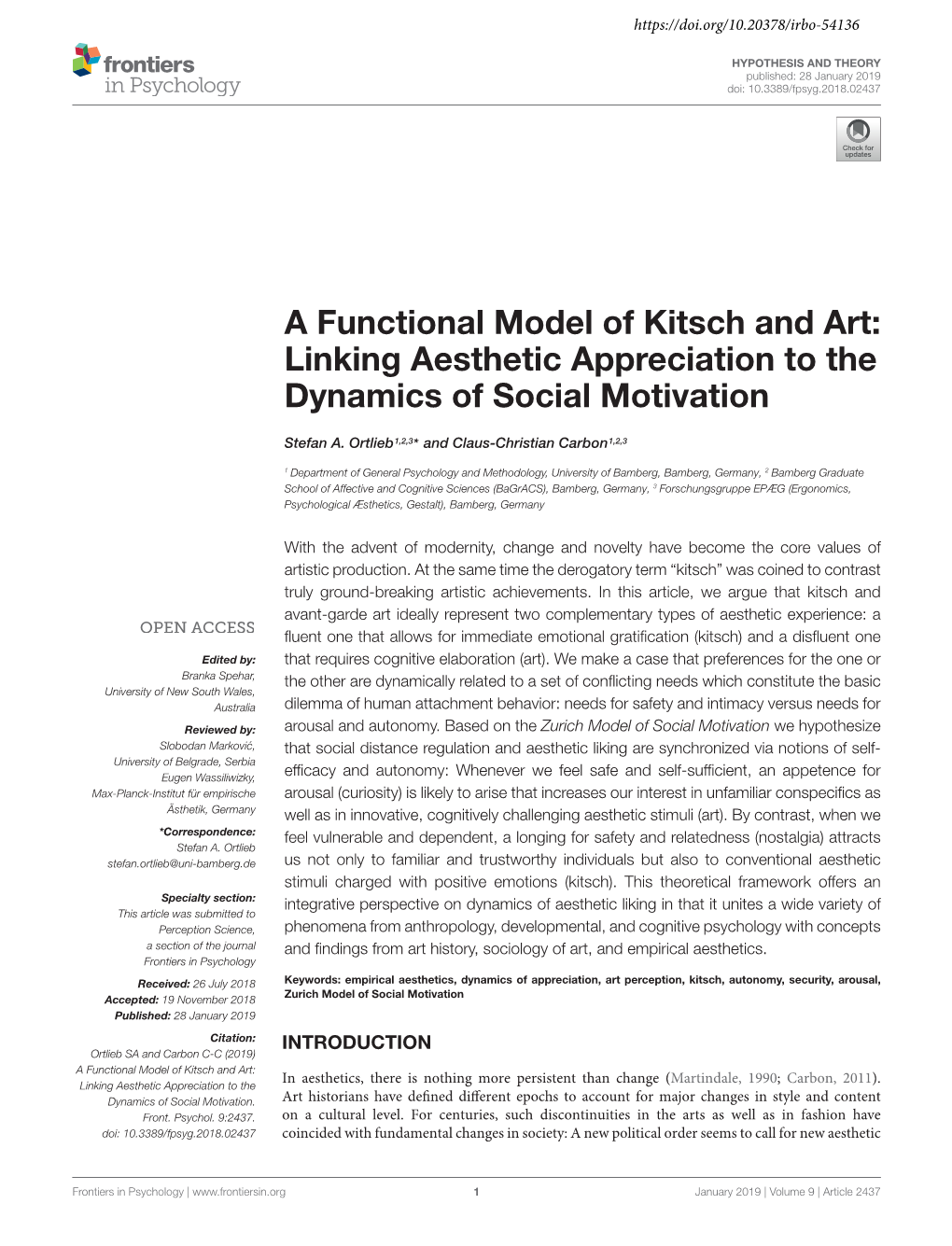 A Functional Model of Kitsch and Art: Linking Aesthetic Appreciation to the Dynamics of Social Motivation