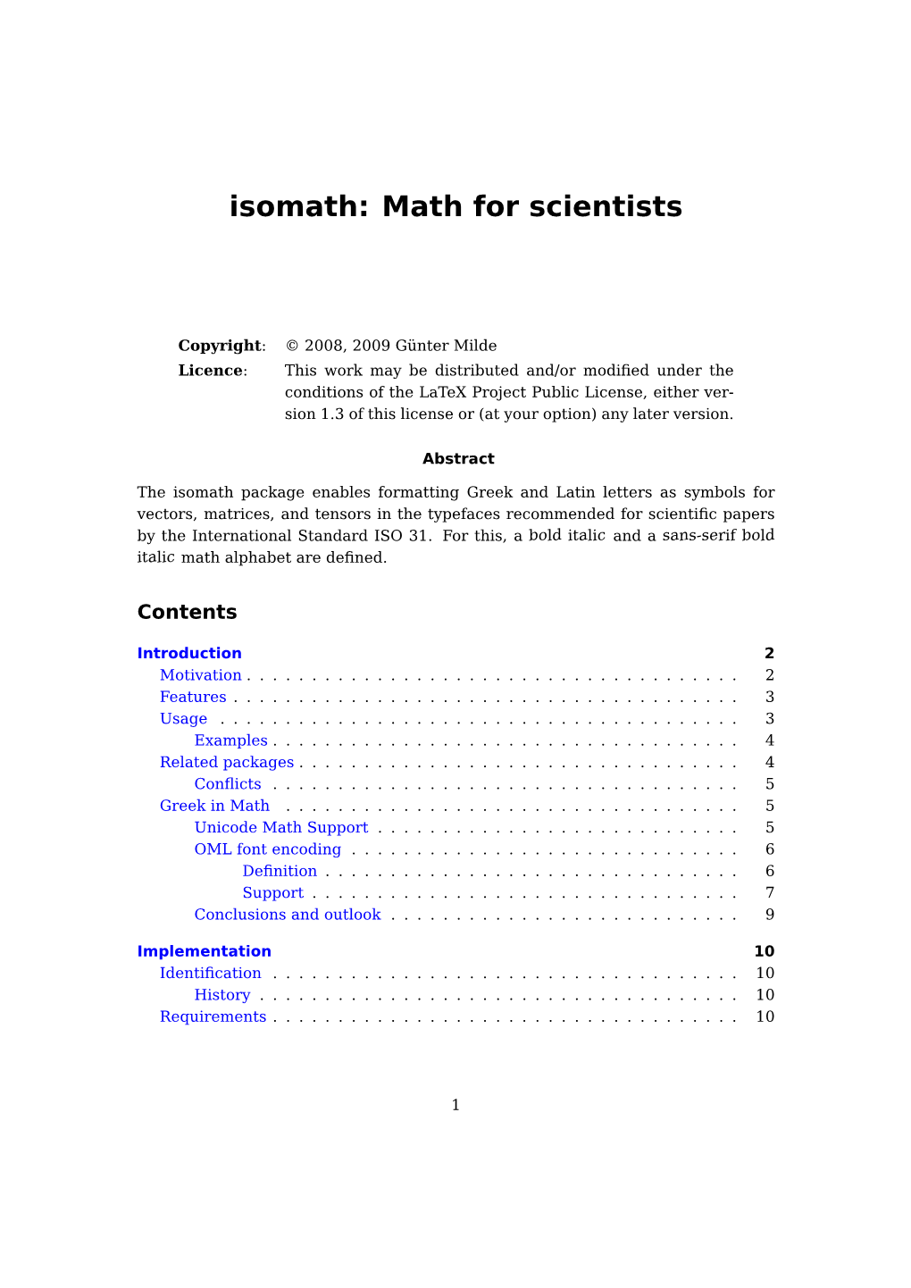 Isomath: Math for Scientists
