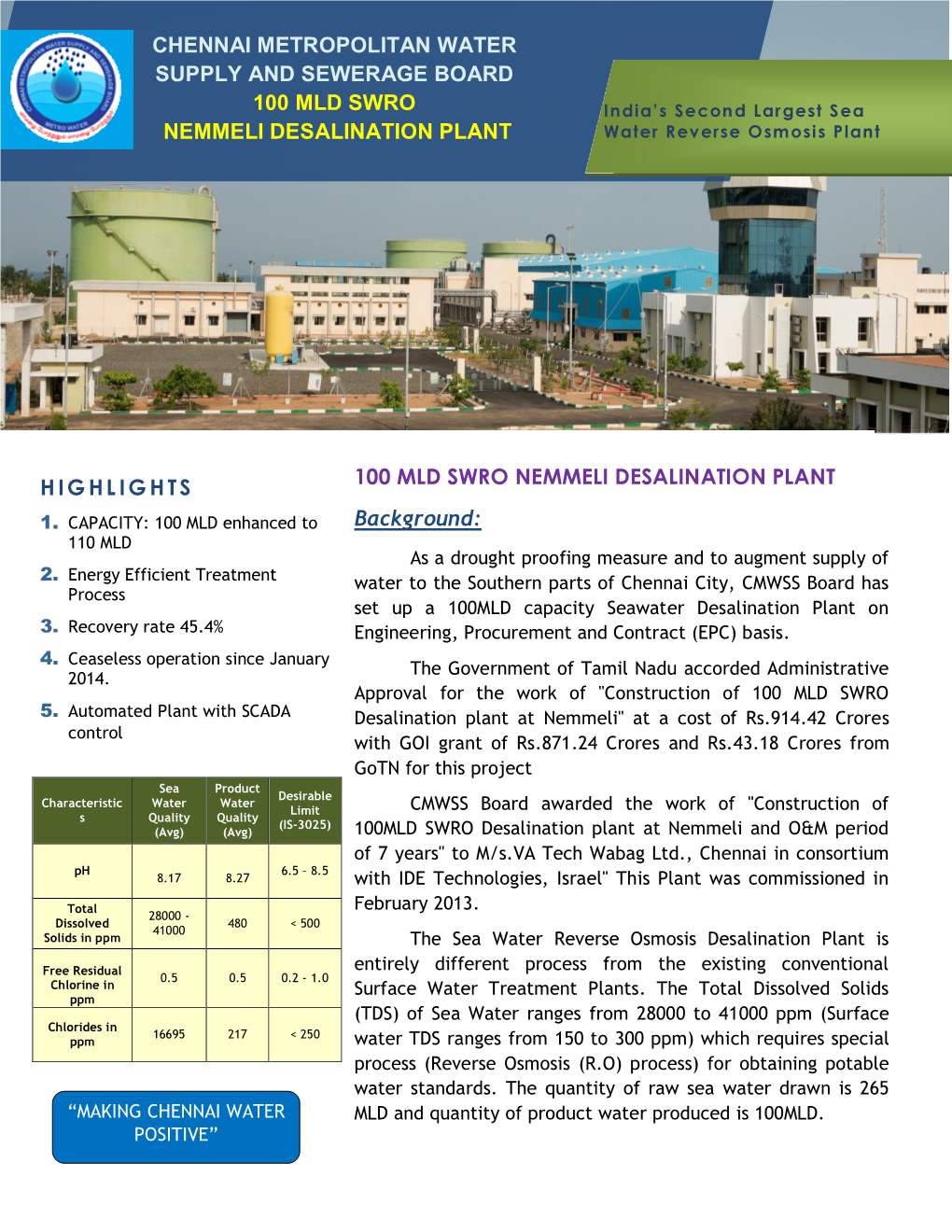 100 Mld Swro Nemmeli Desalination Plant 1