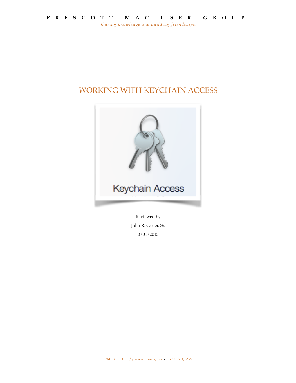 Working with Keychain Access