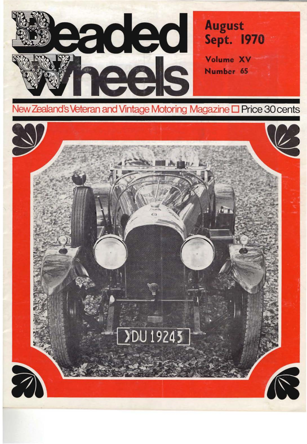 Newzealand's\Eteran and Vintage Motoring Magazine 0 Price 30 Cents