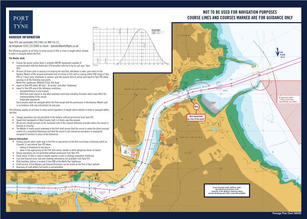 Not to Be Used for Navigation Purposes Course Lines and Courses Marked Are for Guidance Only