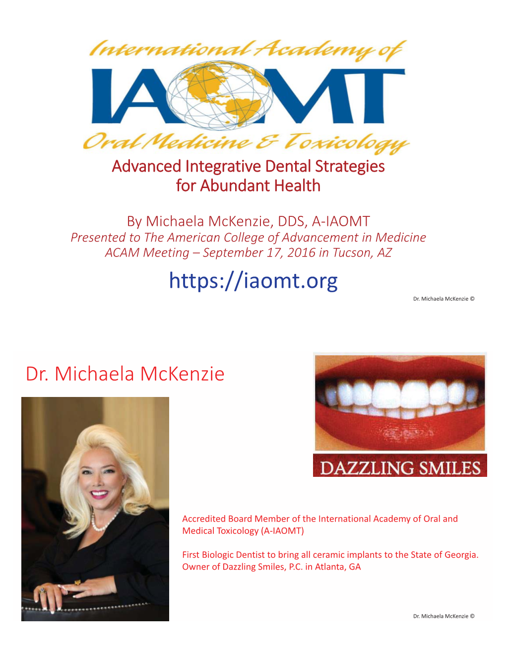 Advanced Integrative Dental Strategies for Abundant Health