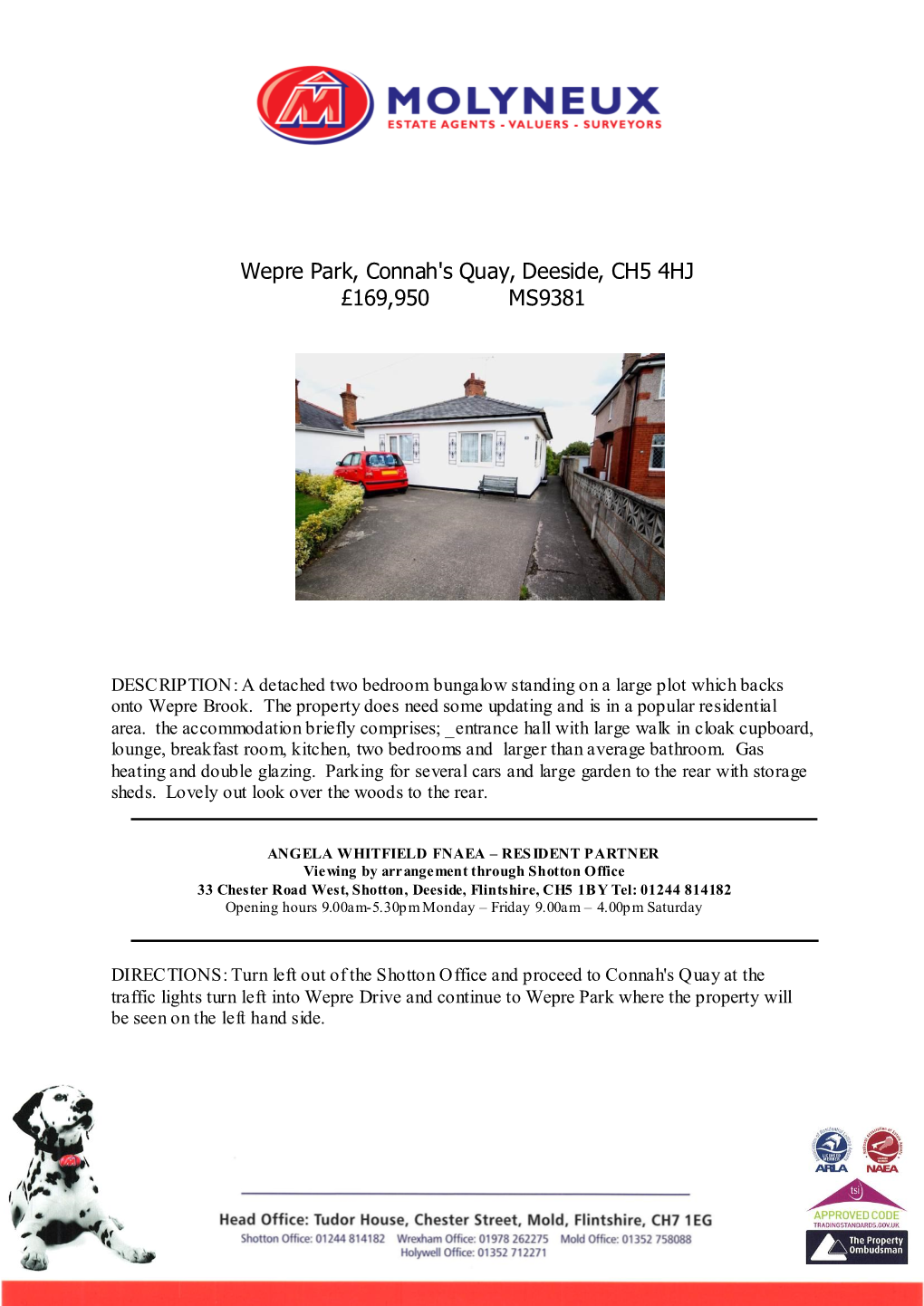 Wepre Park, Connah's Quay, Deeside, CH5 4HJ £169,950 MS9381