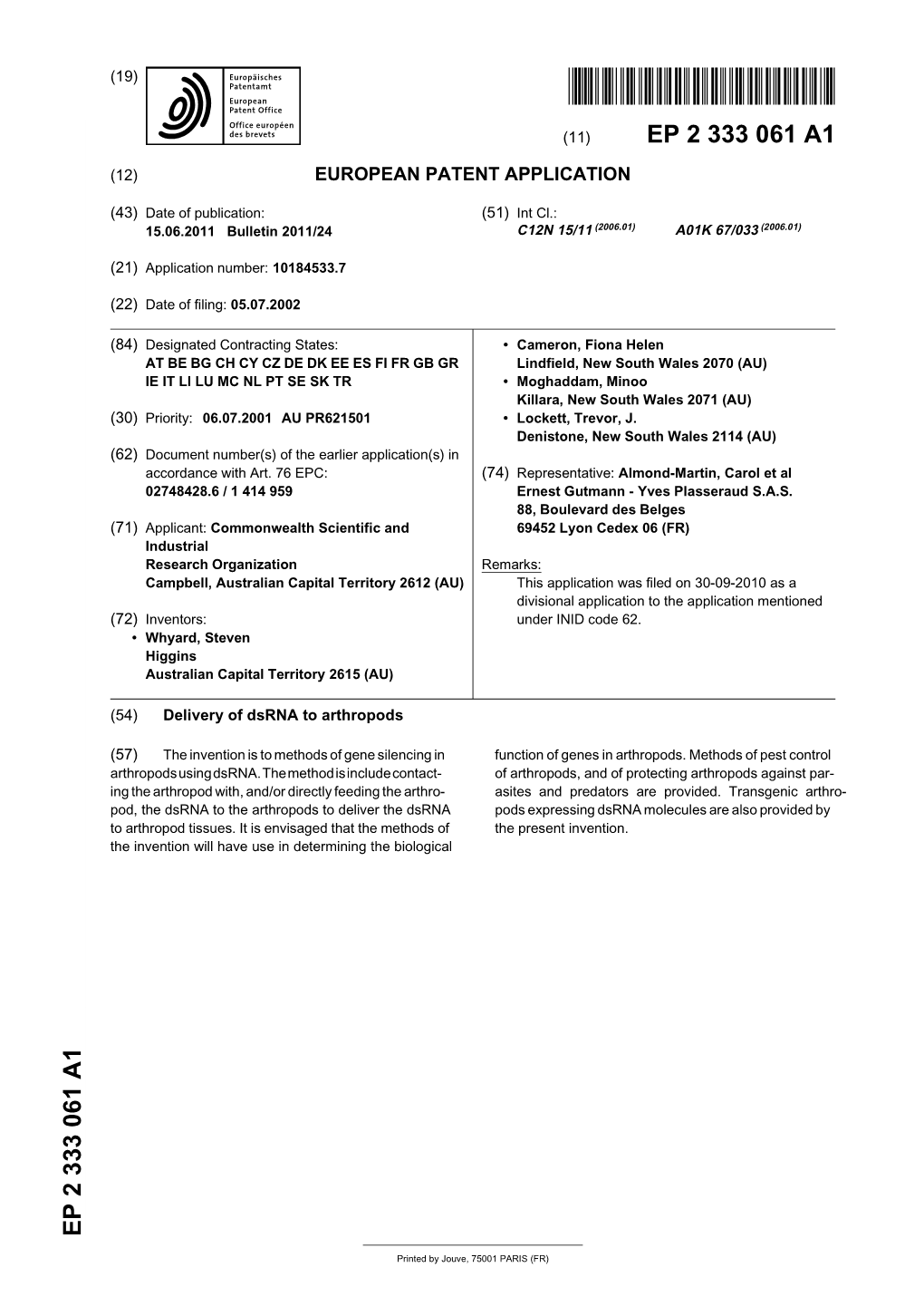 Delivery of Dsrna to Arthropods