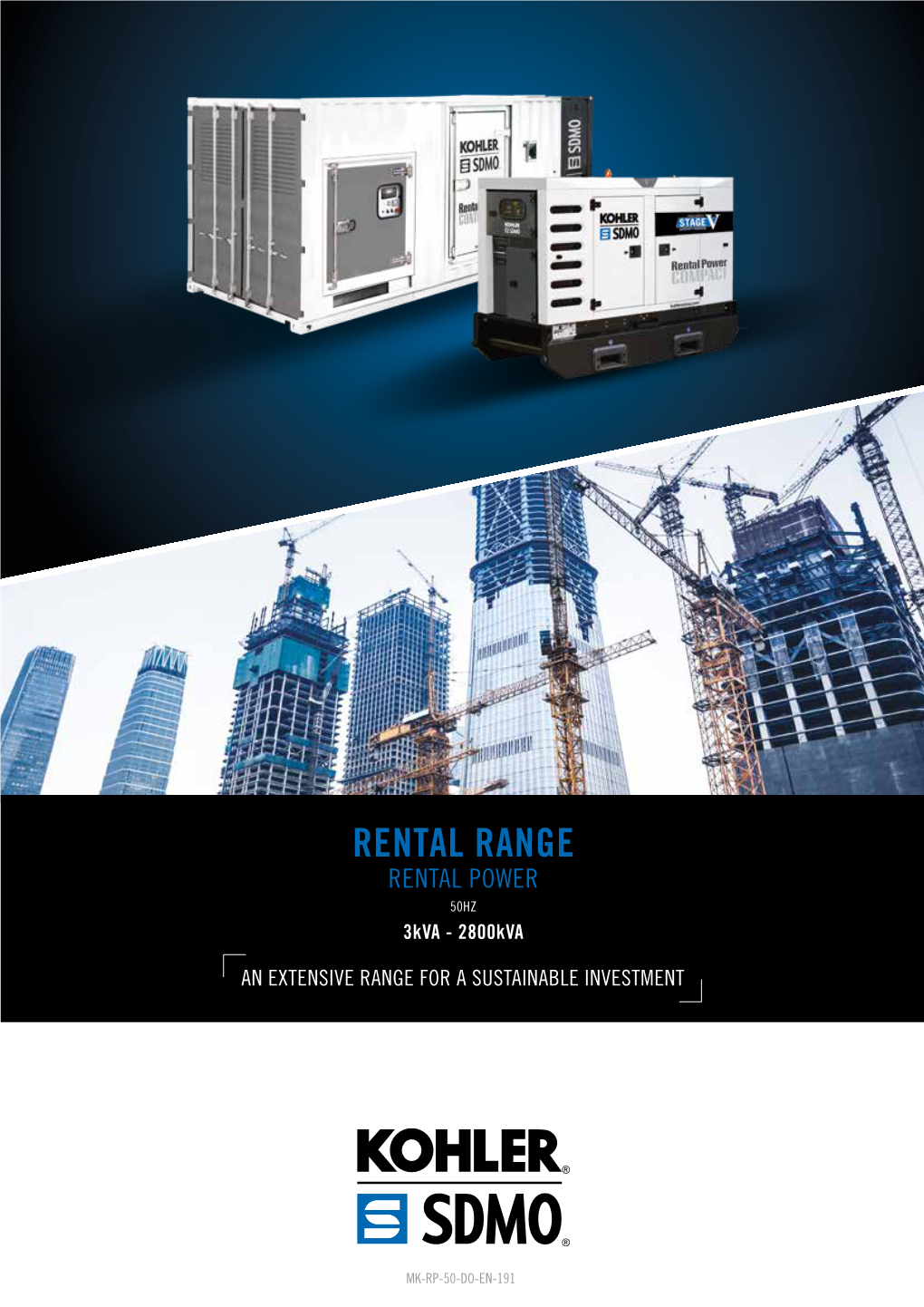 RENTAL RANGE RENTAL POWER 50HZ 3Kva - 2800Kva