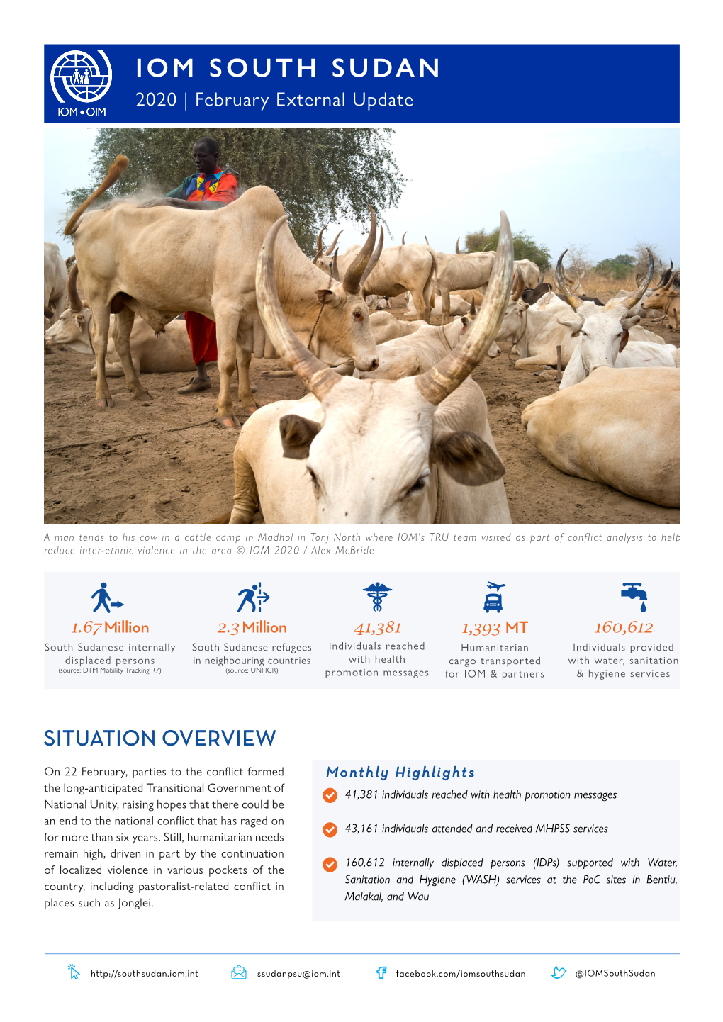 IOM SOUTH SUDAN 2020 | February External Update