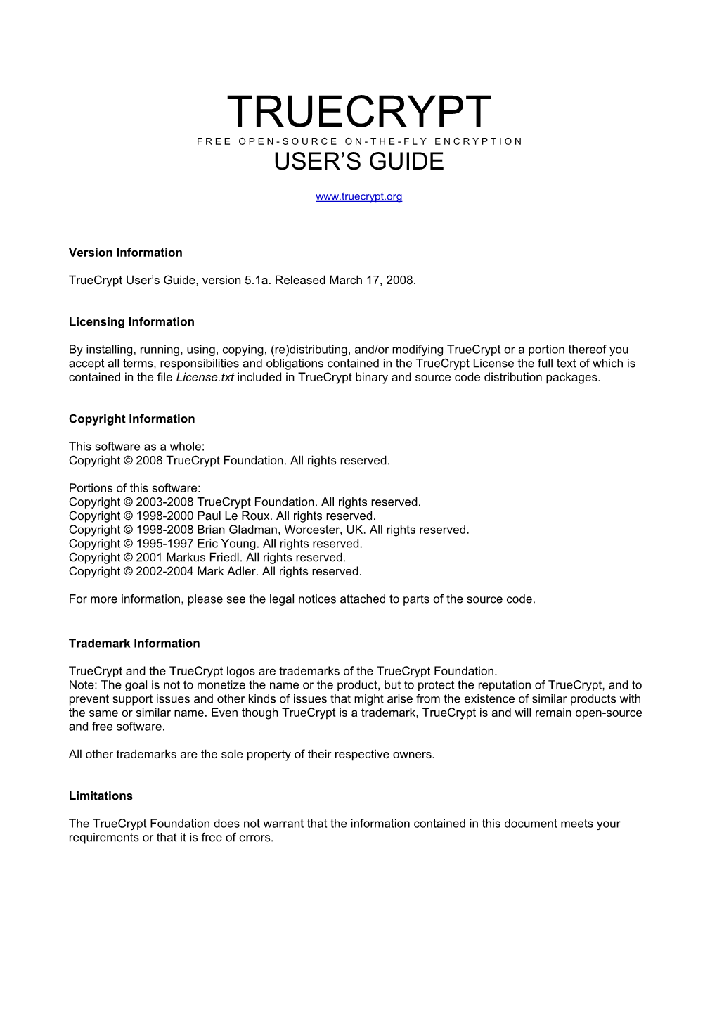 Truecrypt User Guide