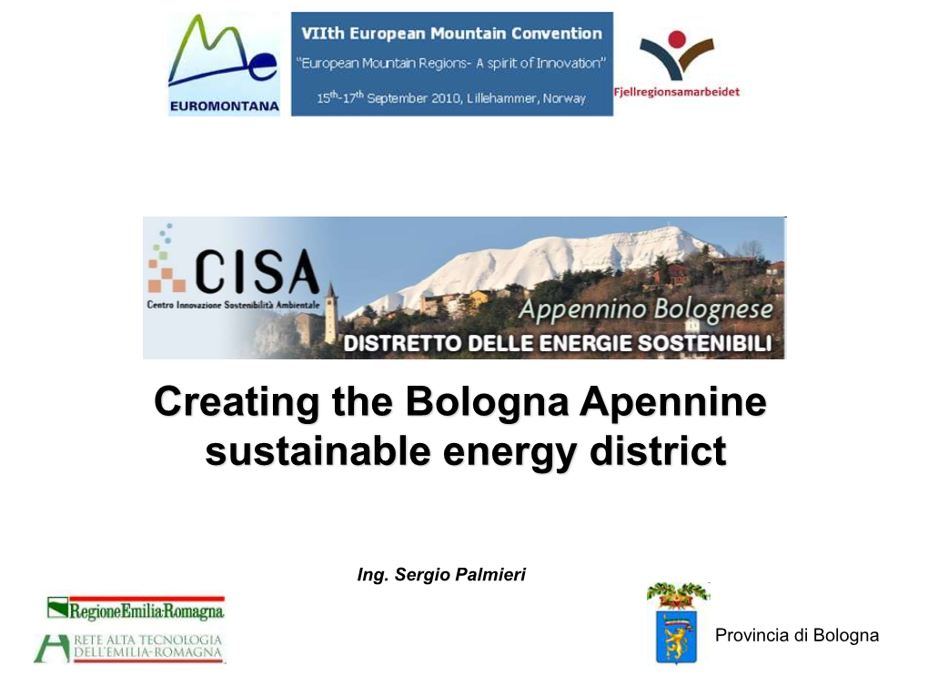Creating the Bologna Apennine Sustainable Energy District