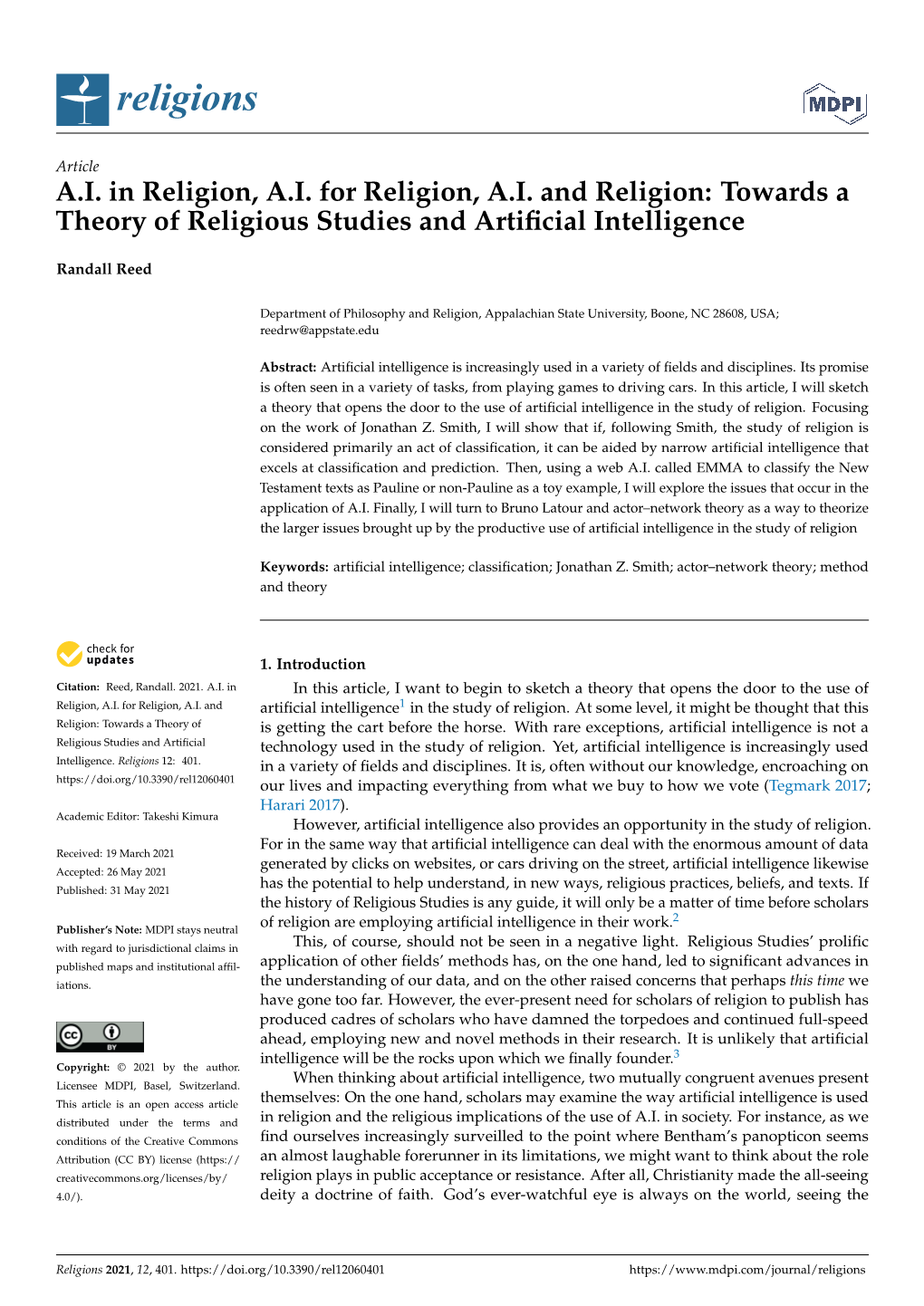 Towards a Theory of Religious Studies and Artificial Intelligence