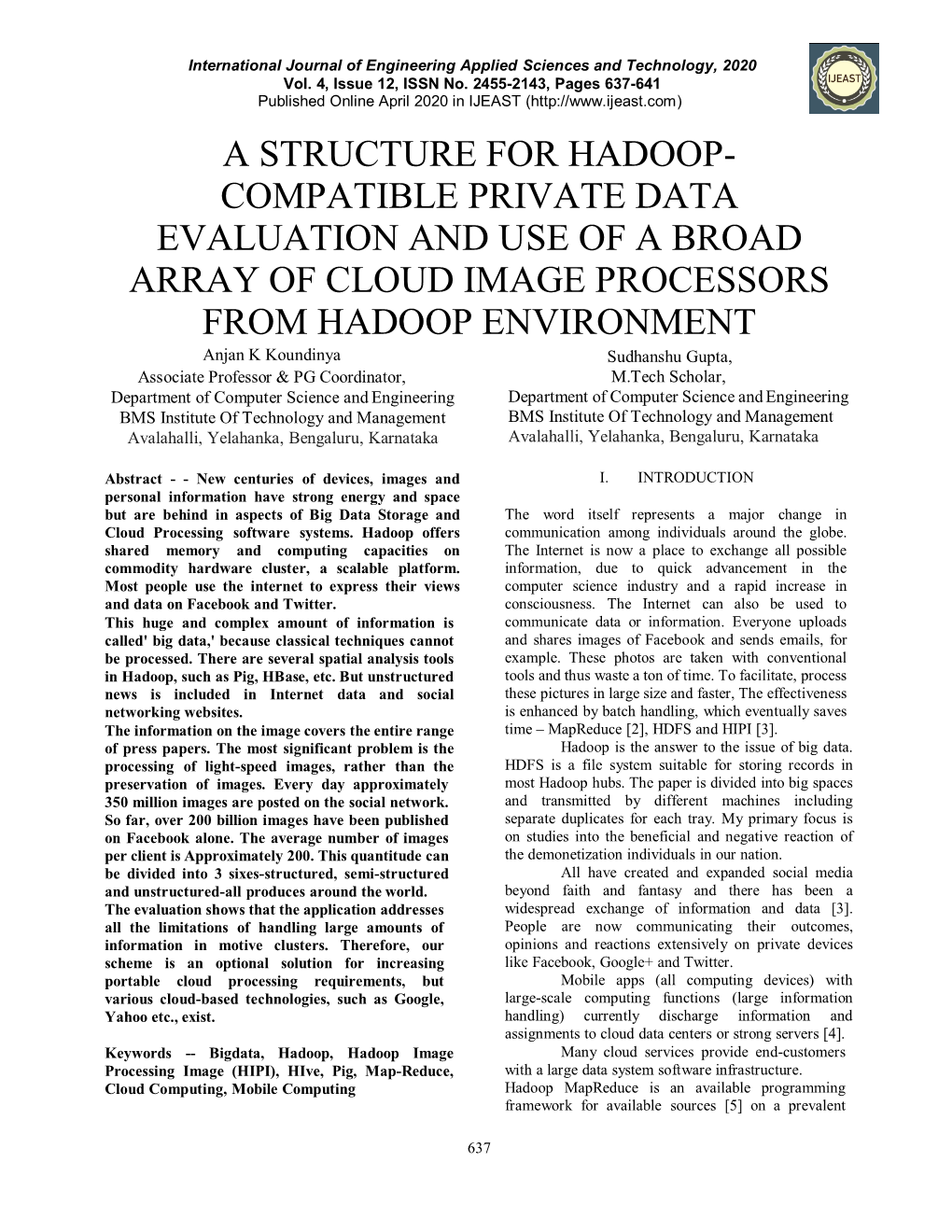 A Structure for Hadoop