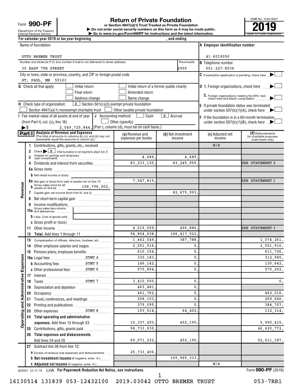 990-PF Internal Revenue Service | Go to for Instructions and the Latest Information