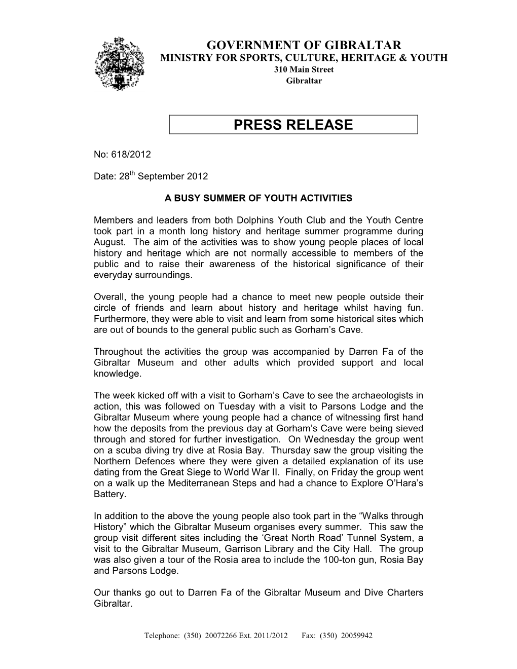 Press Release