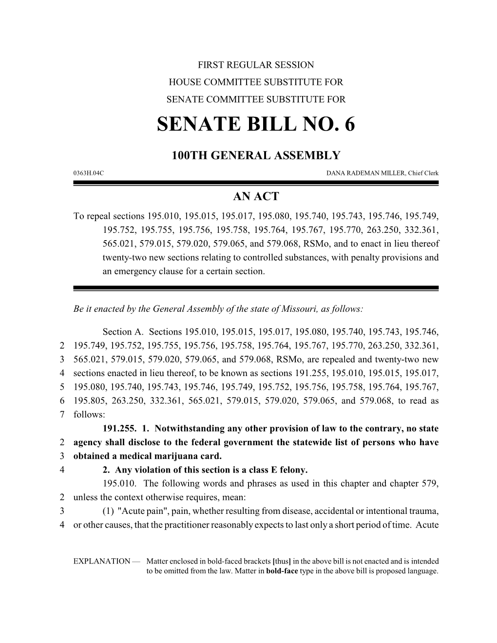 Senate Bill No. 6