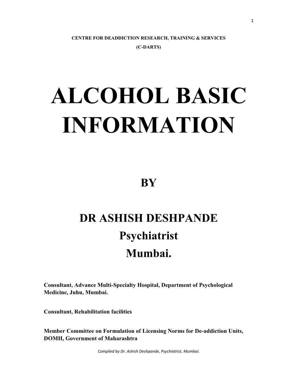 Alcohol Basic Information