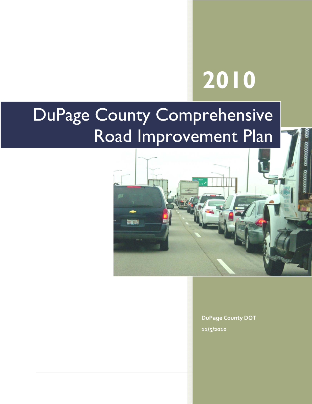 Dupage County Comprehensive Road Improvement Plan