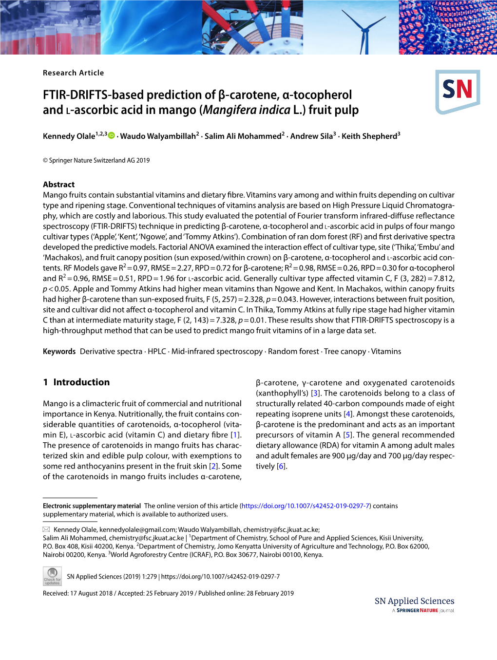 FTIR-DRIFTS-Based Prediction of Β-Carotene, Α-Tocopherol and L