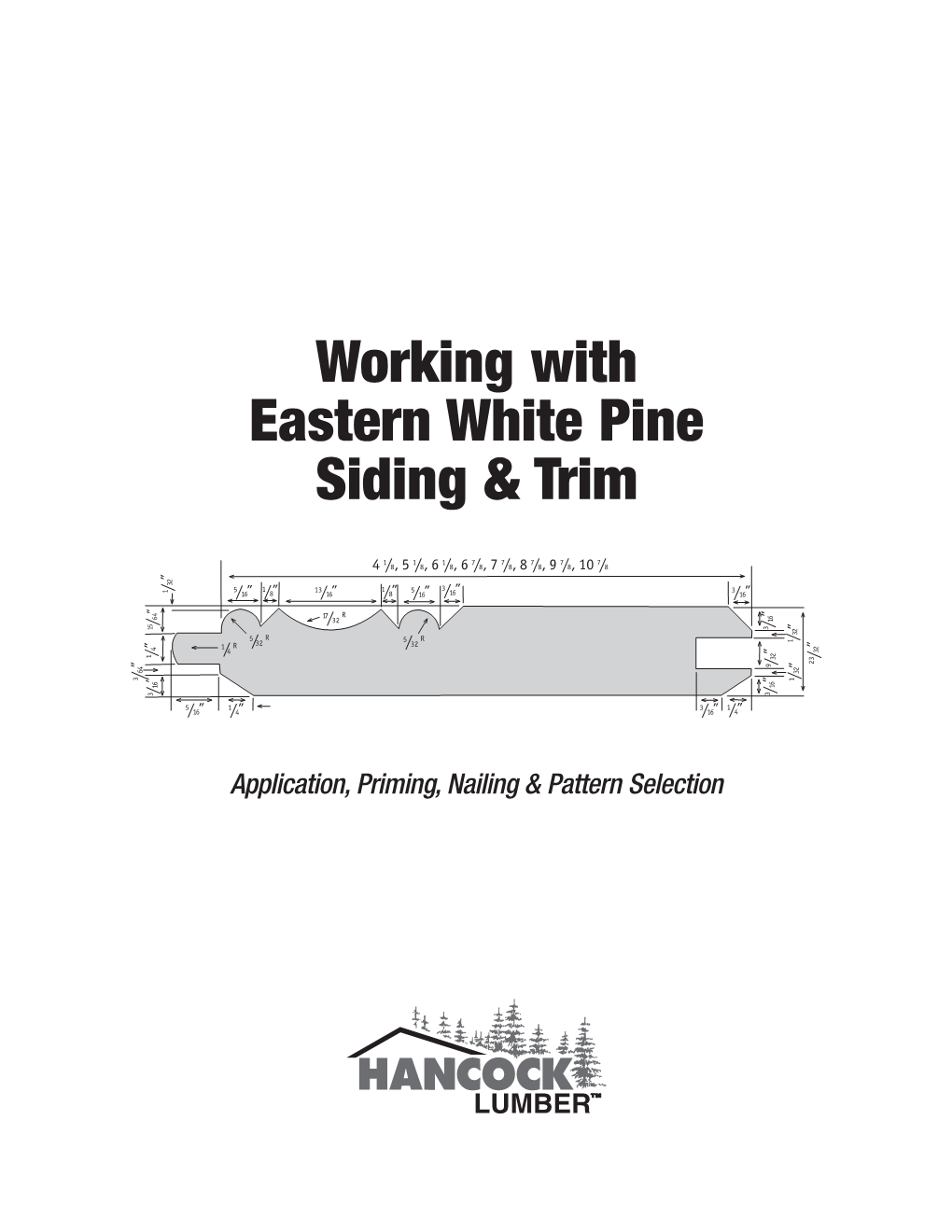 Working with Eastern White Pine Siding & Trim