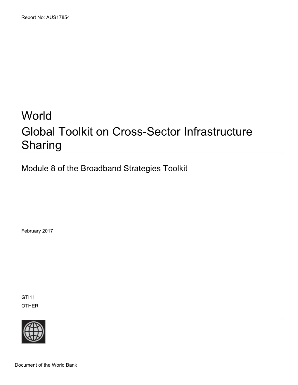 World Global Toolkit on Cross-Sector Infrastructure Sharing