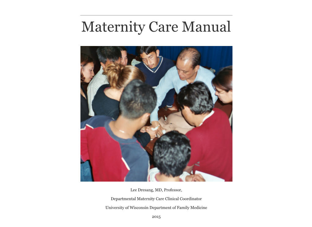 Maternity Care Manual