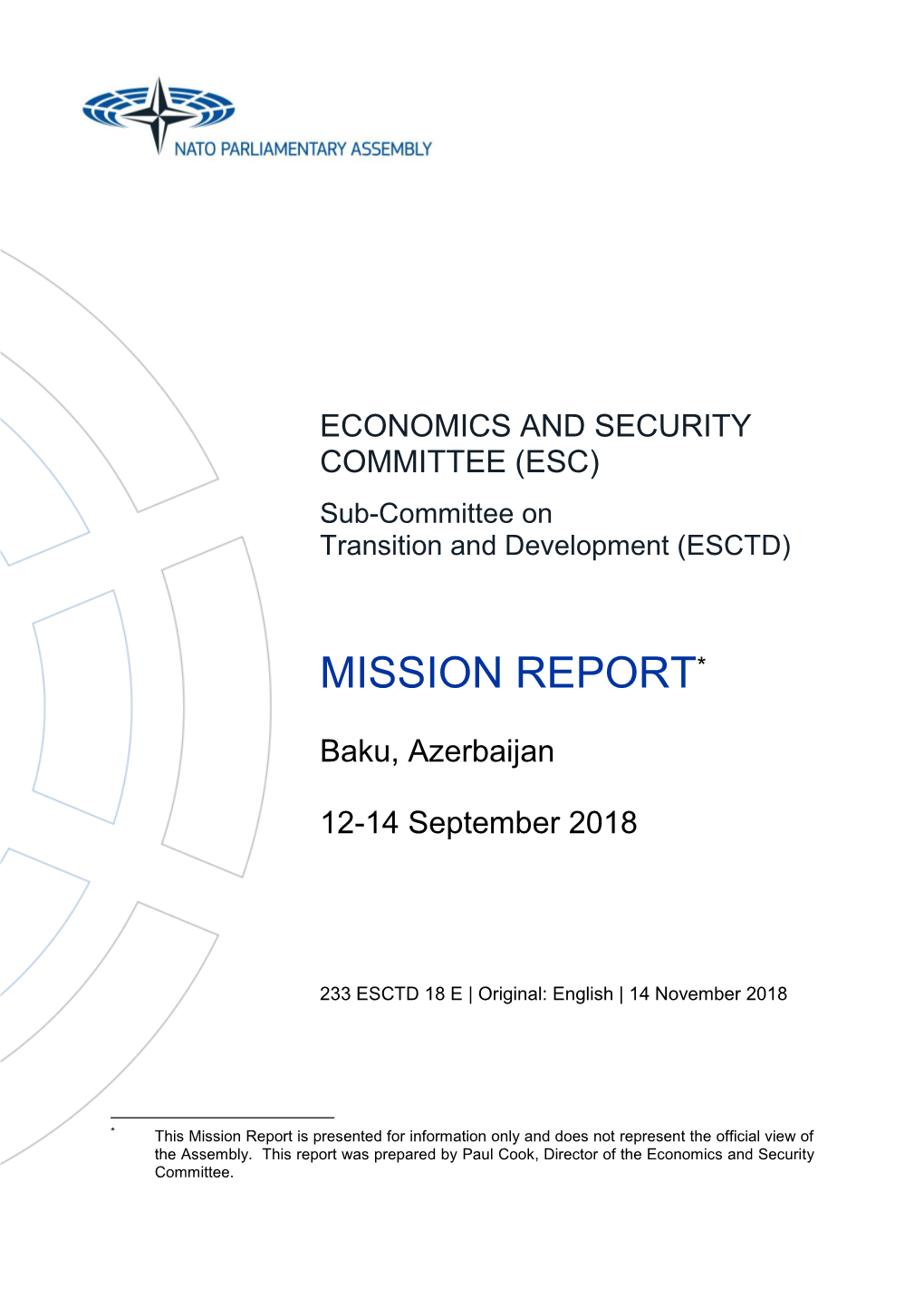 Mission Report Baku