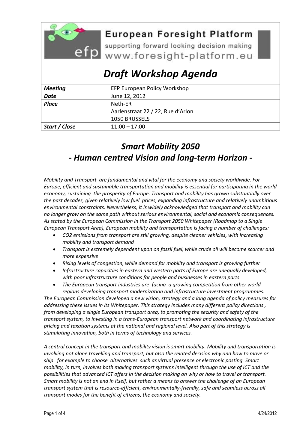 Draft Agenda (PDF)