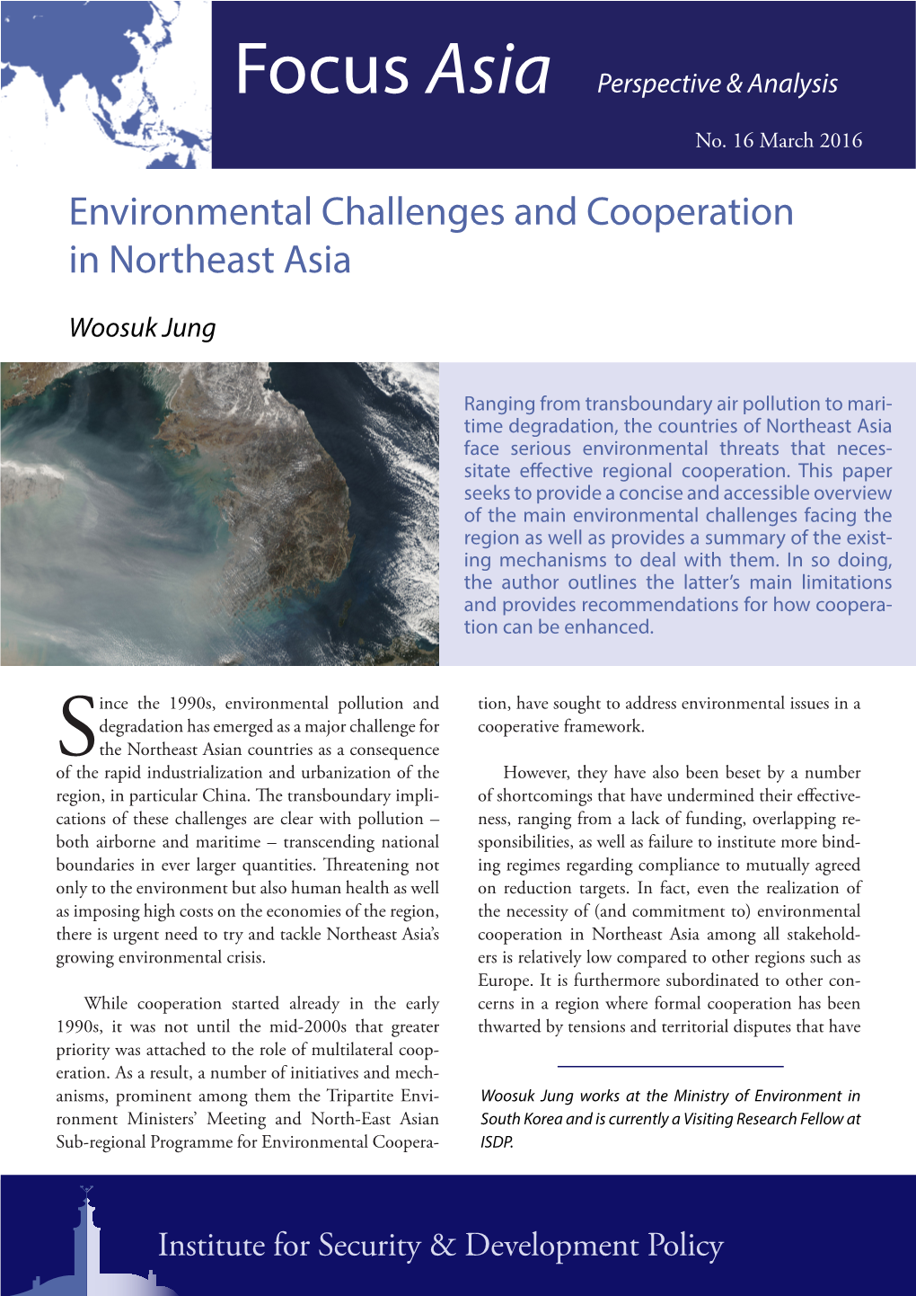 Environmental Challenges and Cooperation in Northeast Asia