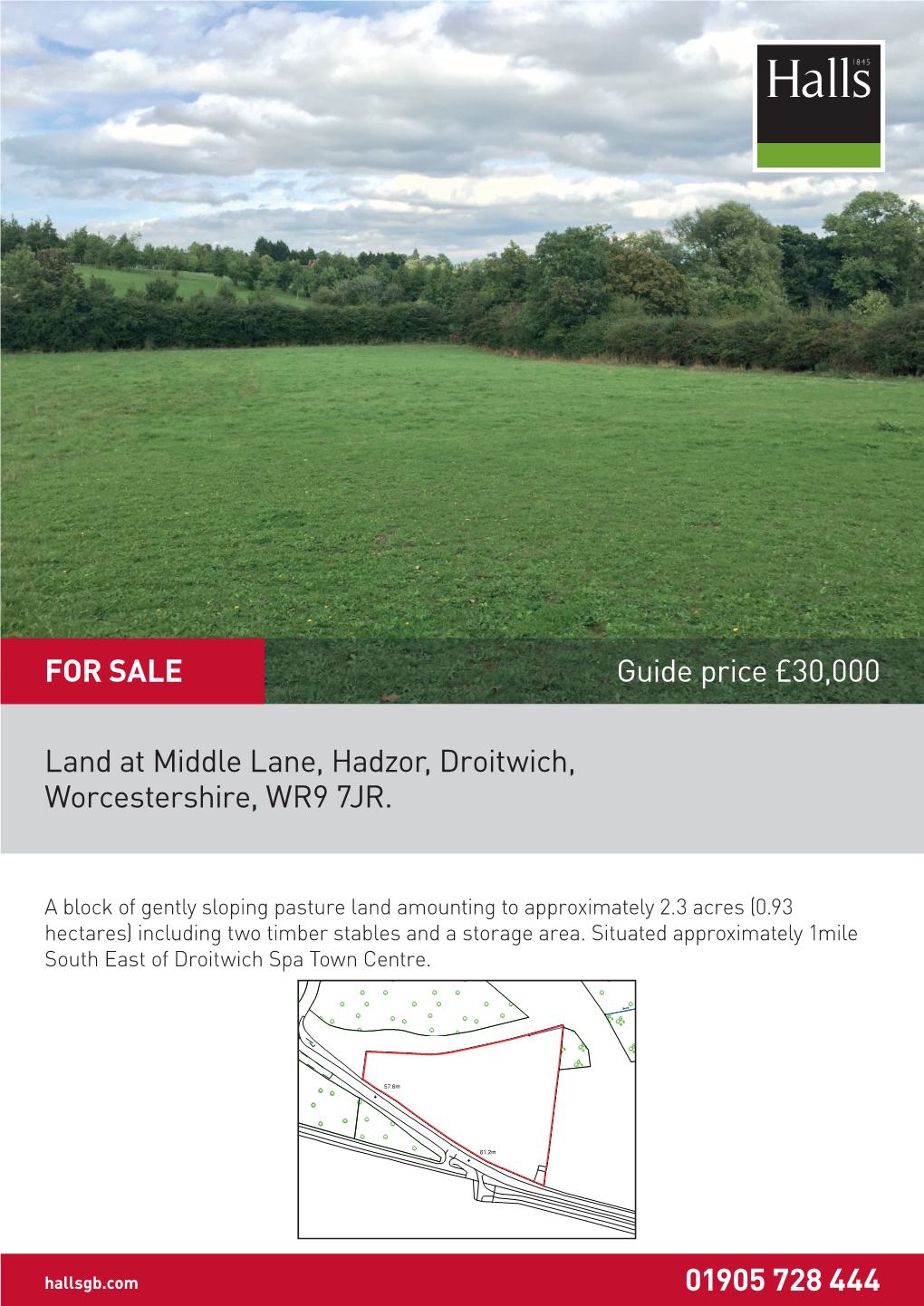 Land at Middle Lane, Hadzor, Droitwich, Worcestershire, WR9 7JR