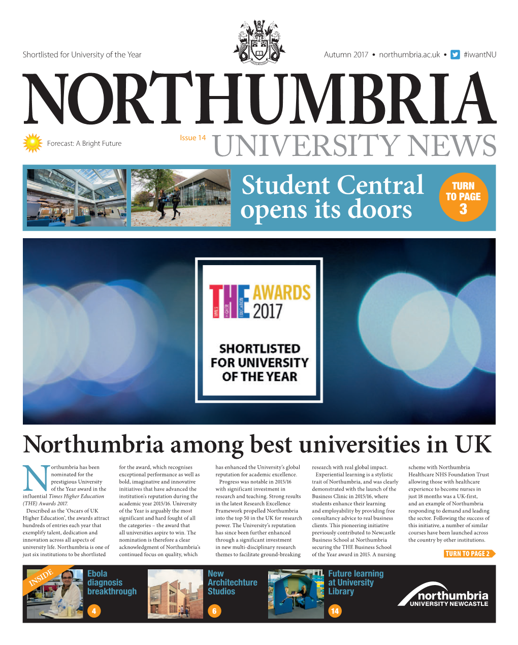 Northumbria University News 2 Northumbria News Contents Northumbria University News 4 6