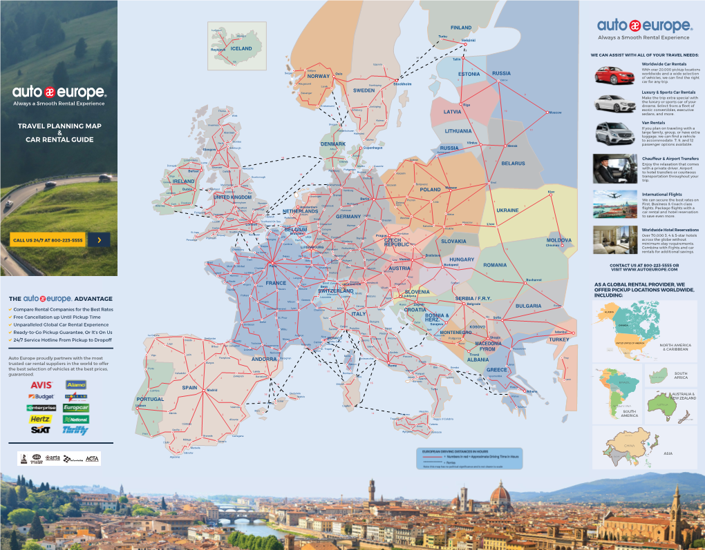 Travel Planning Map & Car Rental Guide